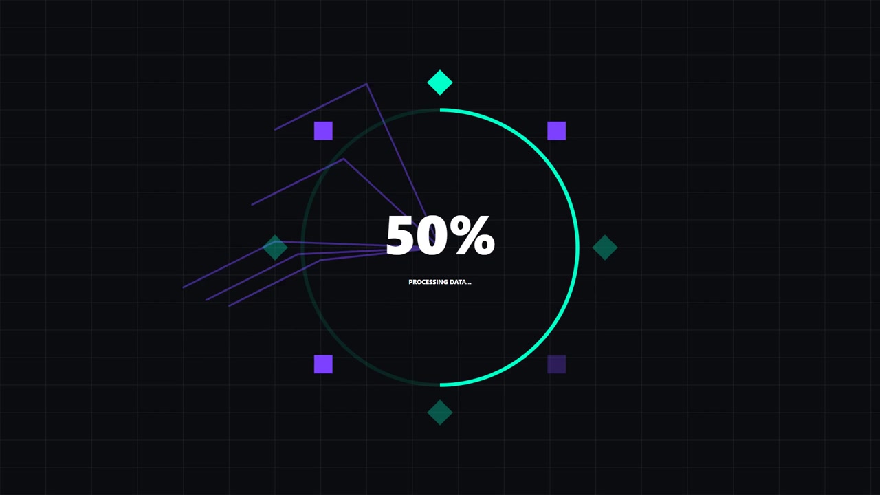 Digital Loading Progress Bar with Percentage Counter