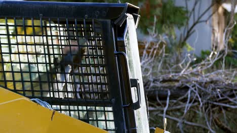 Engineer driving excavator
