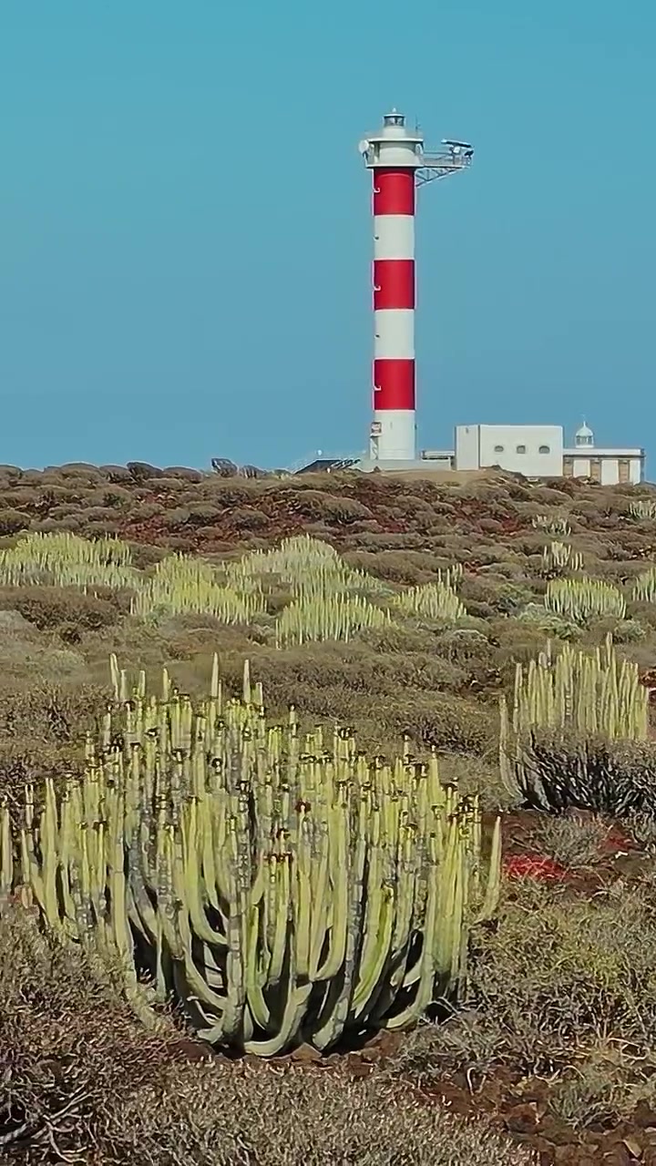Explora el faro en la costa de Tenerife, España, durante el día