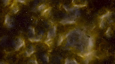 universe with fly dust and yellow clouds