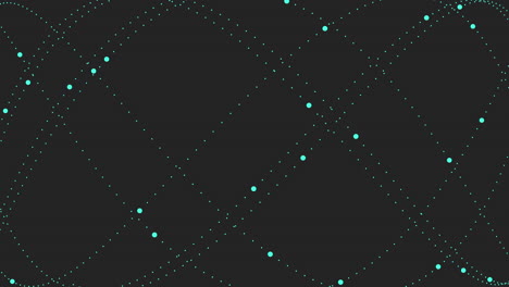 circular pattern of dots connected by lines on black background