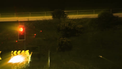 Yellow-lightning-and-busy-road