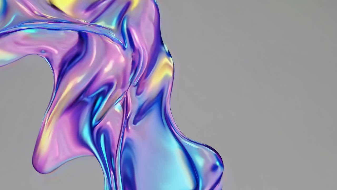 추상적인 홀로그래픽 액체 형태