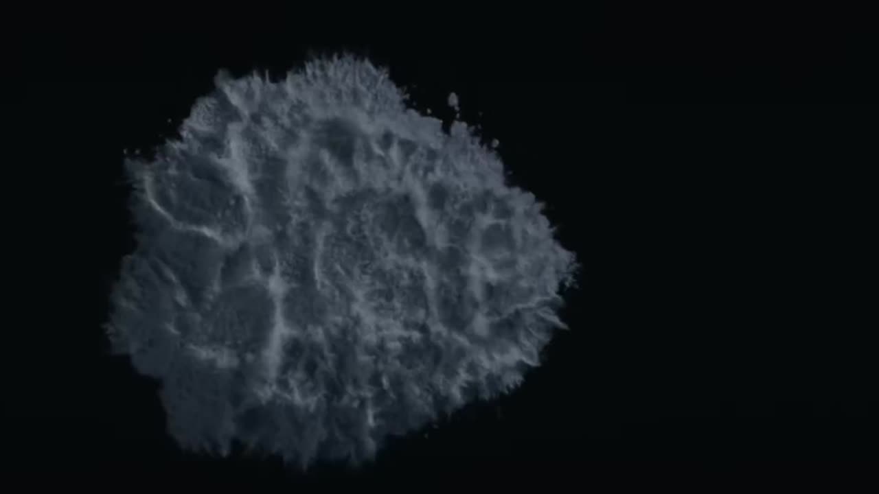 fotografía en primer plano de salpicaduras de polvo de color blanco