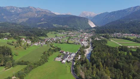 picturesque european mountain town in the heart of slovenia