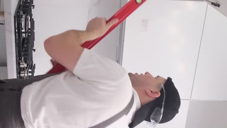 Young Worker Dancing on Construction Site