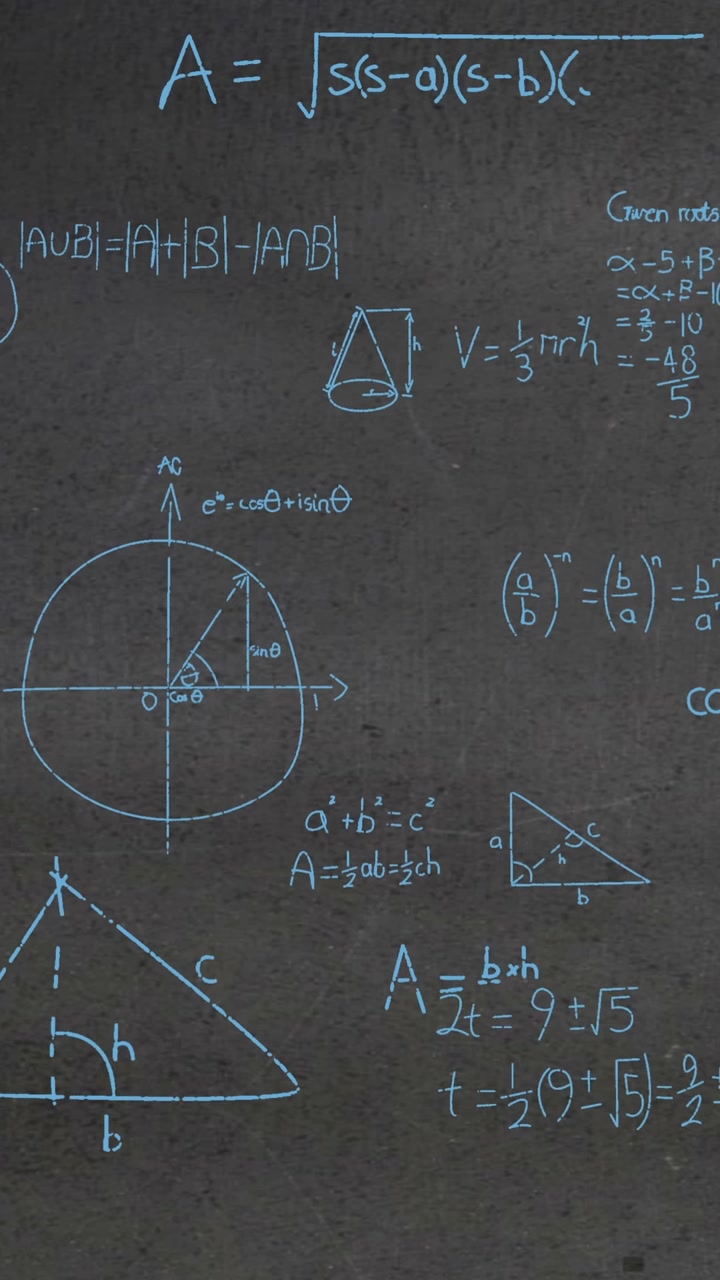 Animazione di equazioni matematiche su conto alla rovescia