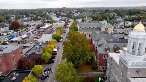 aerial newport rhode island in fall