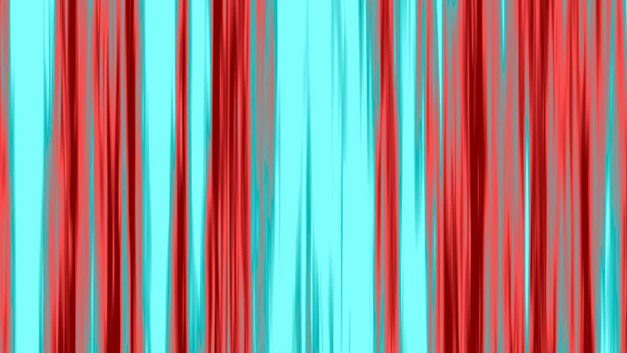 animación en bucle de líneas verticales aqua y rojas oscilantes