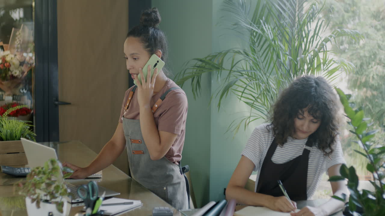 Women Working in a Florist Shop