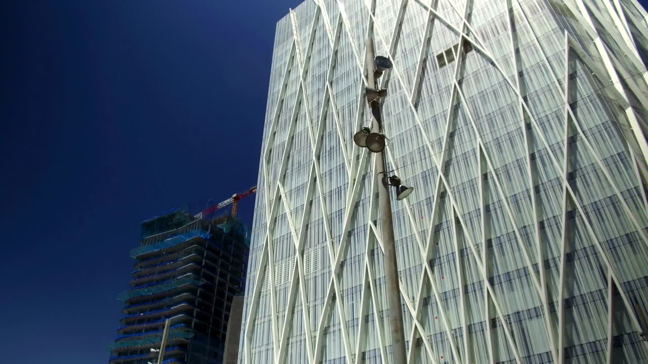 현대적인 마천루의 파노라마 뷰.