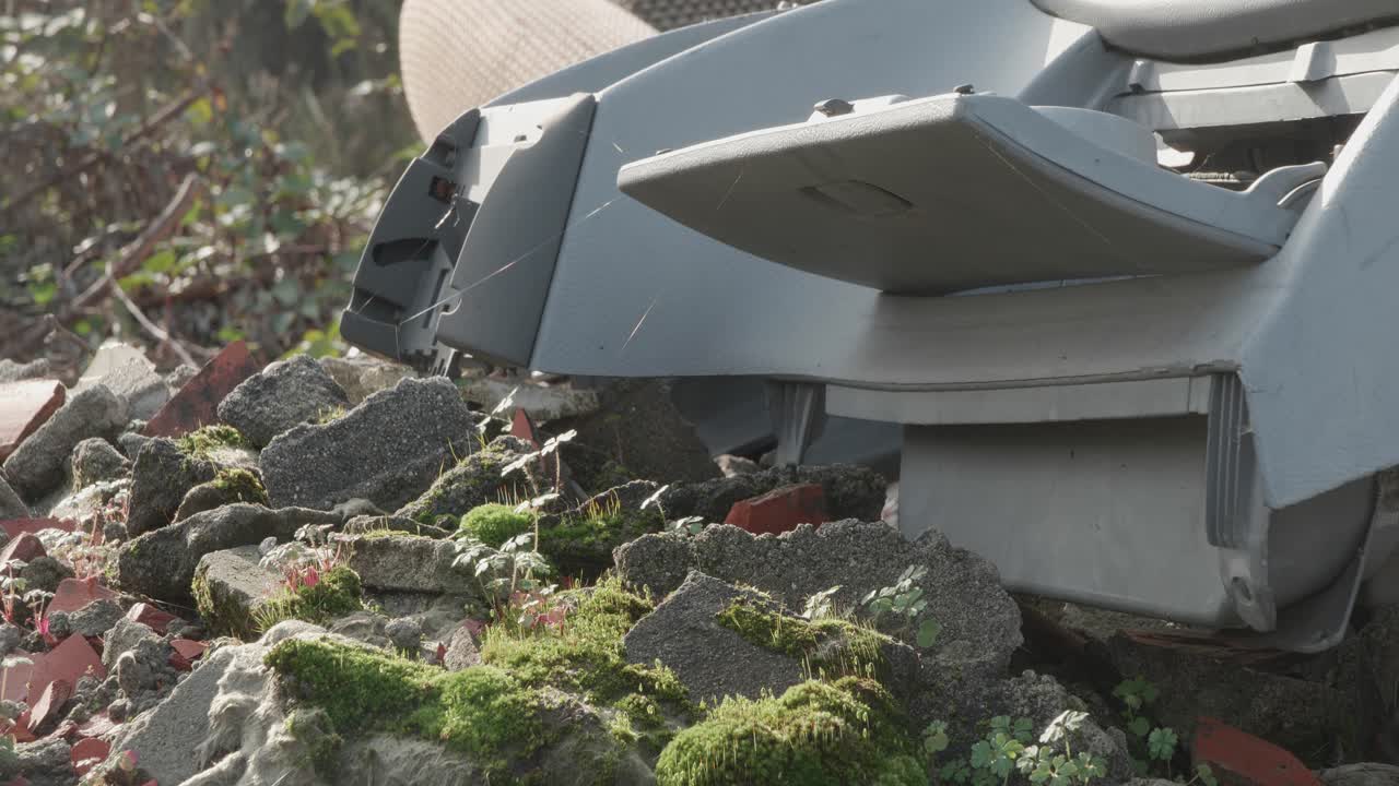 쓰레기로 오염된 환경