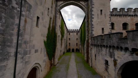 ancient european castle with lush surroundings