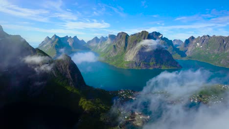 Lofoten-is-an-archipelago-in-the-county-of-Nordland,-Norway.