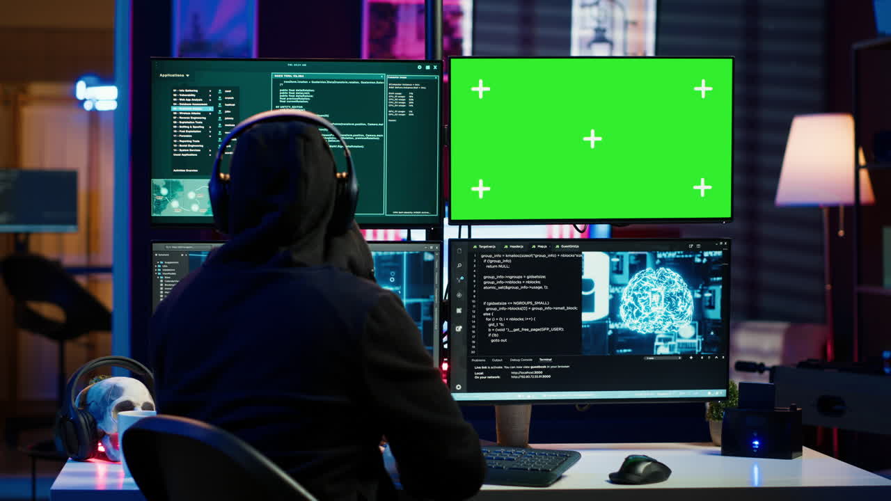 사이버 범죄자는 ai와 고립된 화면 pc를 사용하여 시스템 익스플로을 개발합니다.