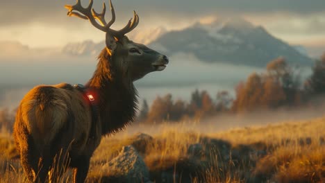 elk in a mountain landscape
