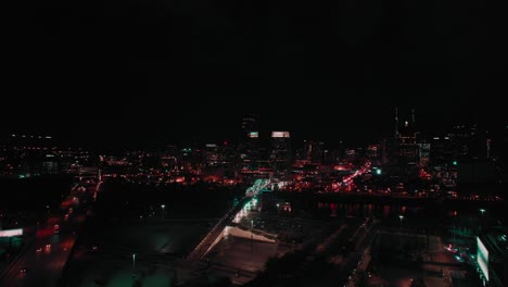 estableciendo el aire de nashville, tennessee durante la noche