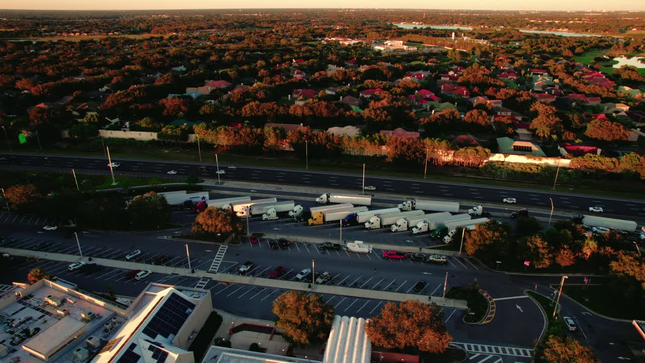 Turkey Lake Service Plaza, area di sosta per camion, Orlando, Florida, USA