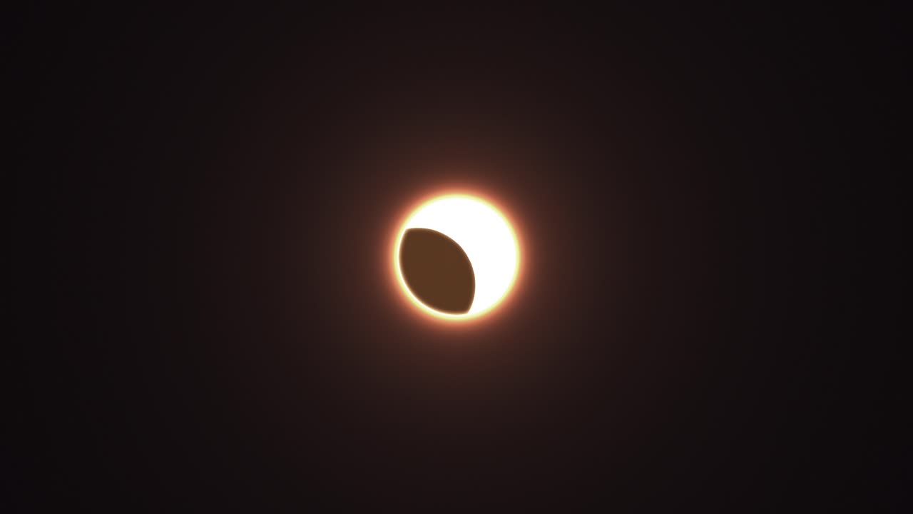 Total Solar Eclipse - Black Background