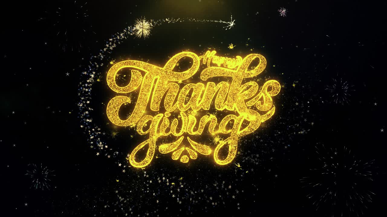 Happy Thanksgiving Graphic Design with Fireworks