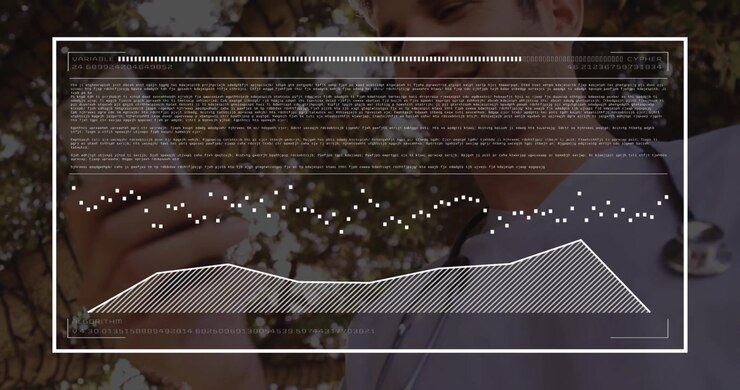 Doctor using smartphone under tree activating AR overlay tracing line over waveform, analyzing data