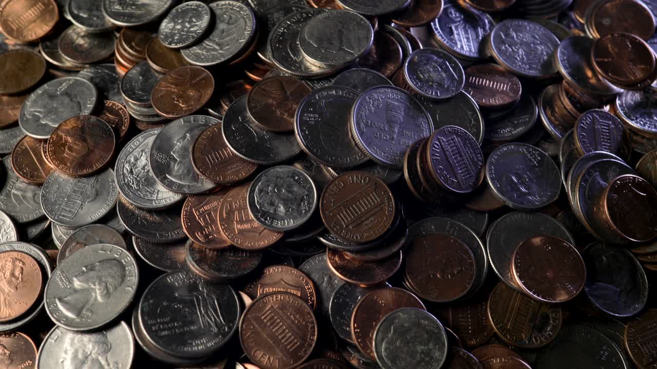 pilas de monedas rotativas