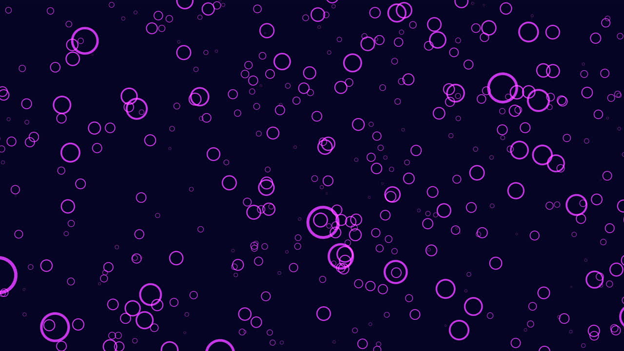 Floating pink bubbles on black background