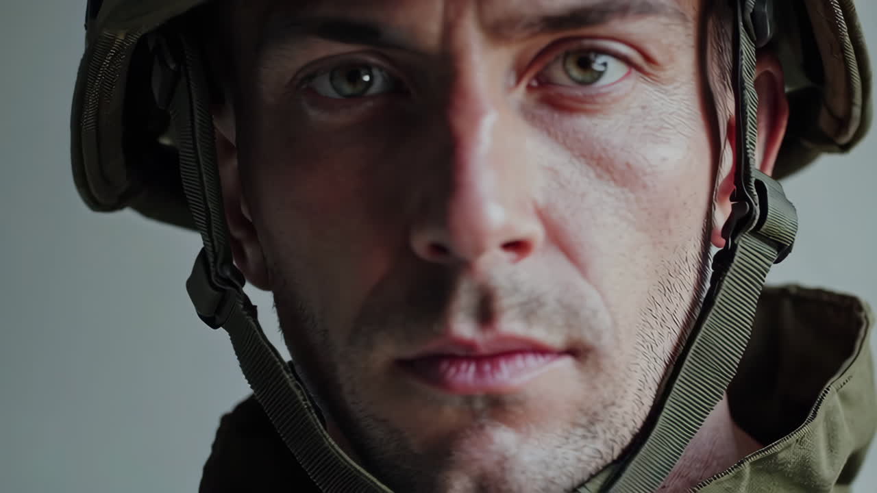 Close-up of a soldier