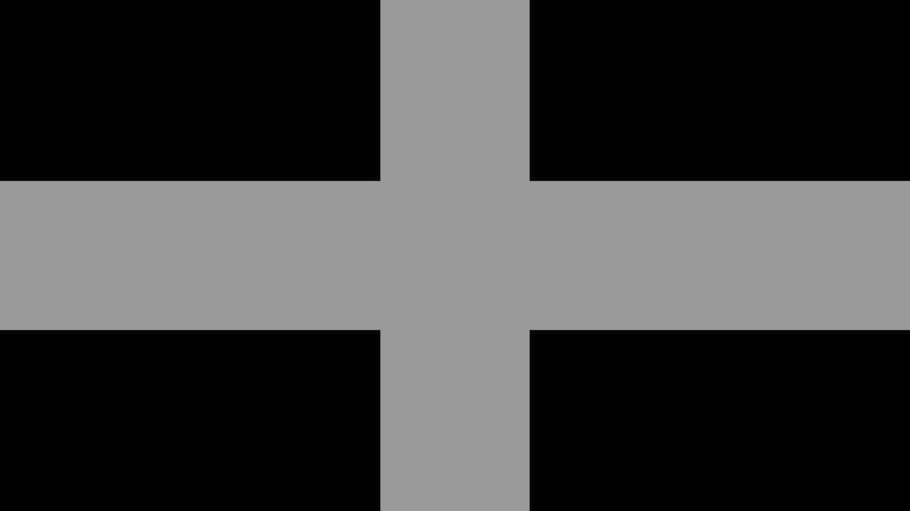 Abstract Animation of Expanding Grey Cross Shape on Black Background