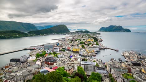 aksla at the city of alesund , norway