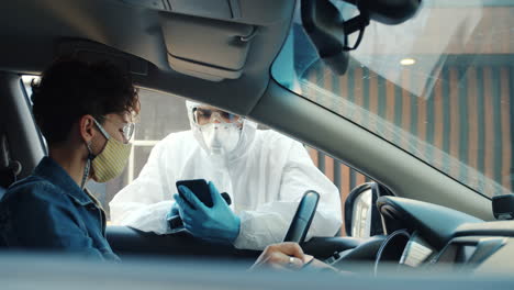 drive-through temperature check
