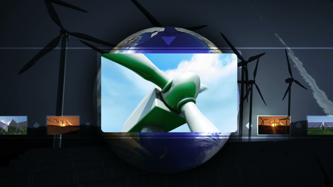 녹색 에너지에 대한 클립을 손으로 선택하는 것