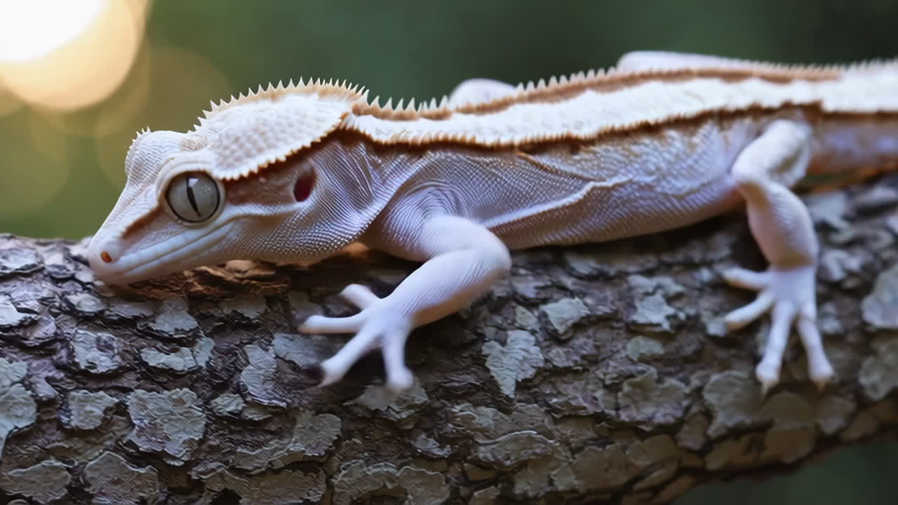 бледный геккон на ветке