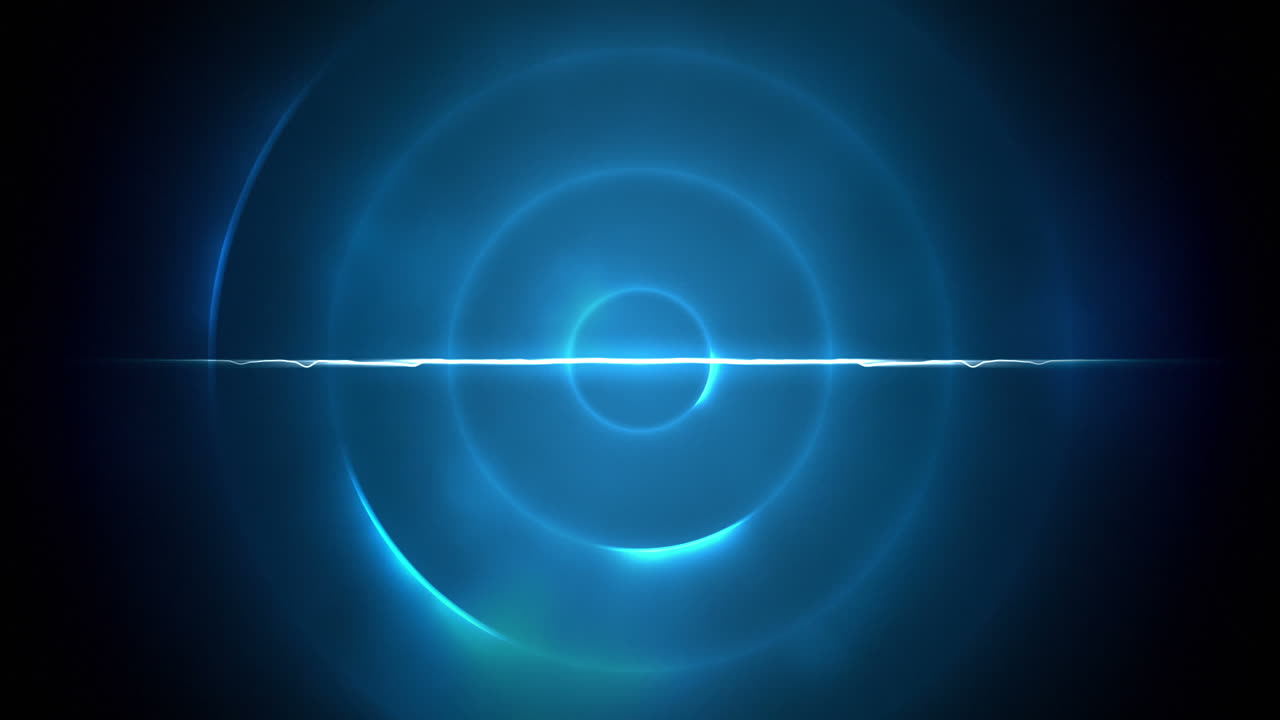 중간에 선이 있는 파란색 원