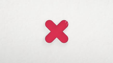 icono de marca de cruz con efecto de dibujo de color. animación de dibujos dibujados. 4k