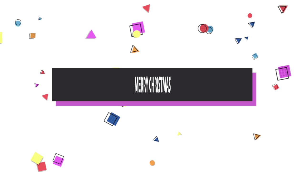 feliz navidad con patrón geométrico