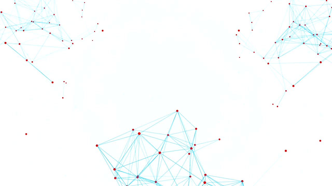 Abstract rendering of chaotic plexus structure lines and polygonal spheres Connection. Futuristic shape. Network Technology concept. Modern motion graphic Seamless Loop Background.