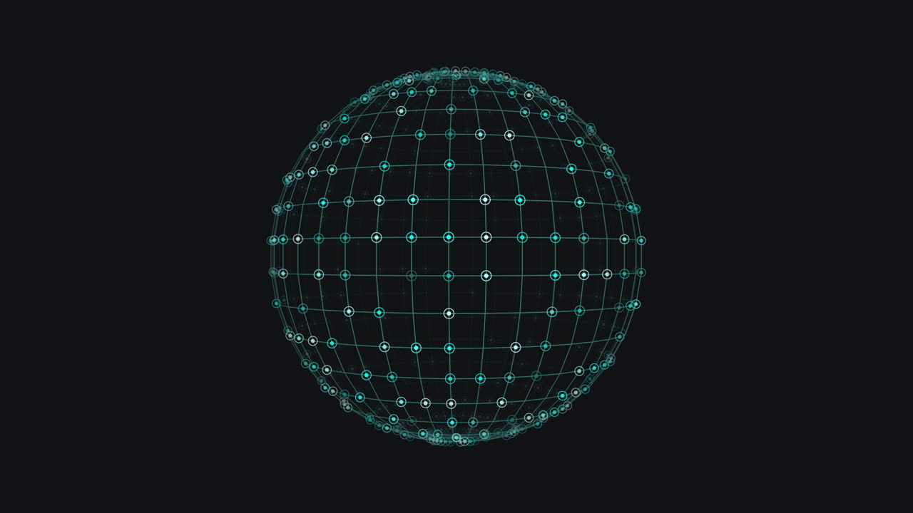 impresionante patrón de cuadrícula azul y verde esfera un diseño hipnotizante