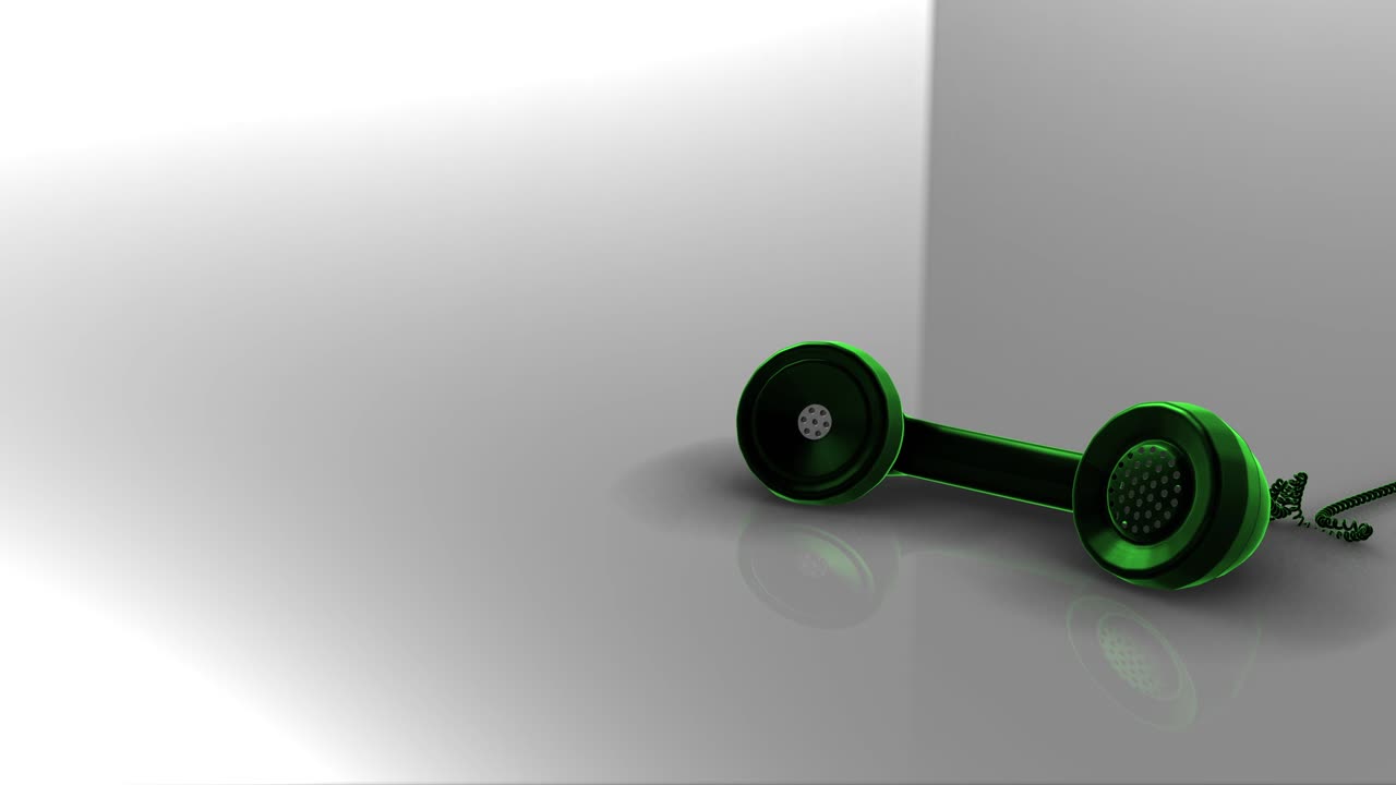 전화 수신기 - 녹색 번호 - 회전 dx