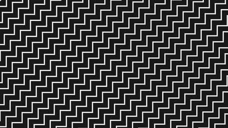 abstract wavy line simple background.black and white line motion pattern.zigzag texture loop animation