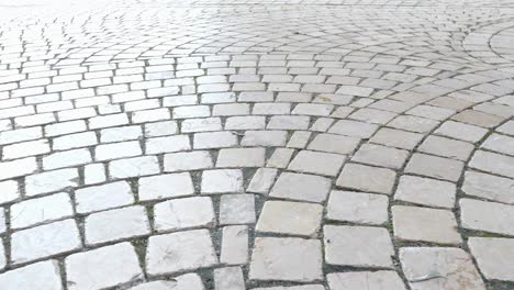 circular cobblestone pavement