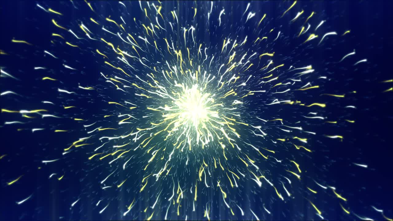 입자 폭발 루프의 추상적인 애니메이션