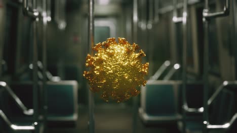 coronavirus covid-19 epidemic in subway car