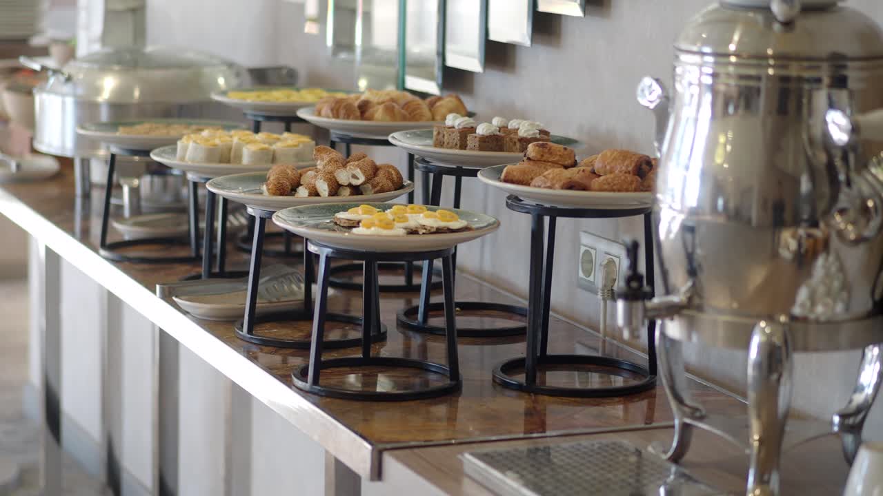 Buffet Display with Assorted Foods