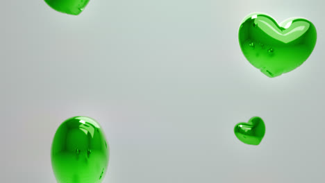 green balloon hearts