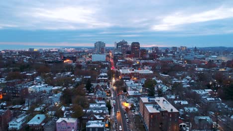 Aéreo-New-Haven-Connecticut-Horizonte-Drone