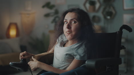woman in wheelchair gaming