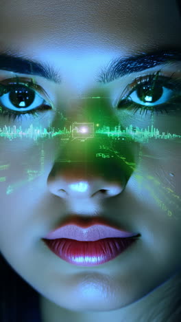 A computer screen with a green background and a lot of numbers and letters Vertical video
