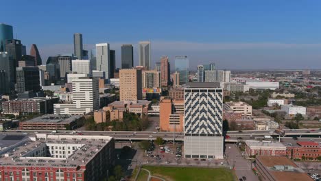 Aerial-view-of-downtown-Houston-and-surrounding-area