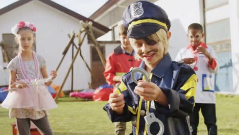 kids wearing costumes